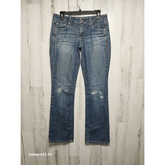 American Eagle Pants Womens 6 Blue Denim Jeans True Boot Bootcut Cotton Blend - Picture 1 of 9